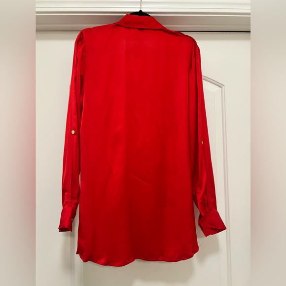 NWT Chloe Kristyn Erin Button Down Top with Tie Belt - Picture 6 of 13